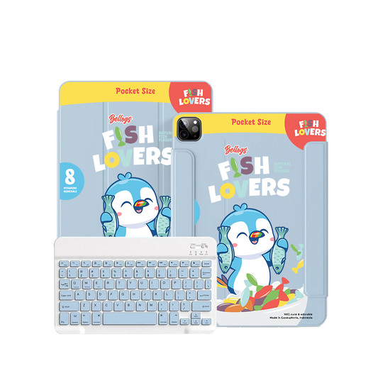 ฝาพับคีย์บอร์ดไร้สายสำหรับ iPad / Android Tab - Fish Lovers