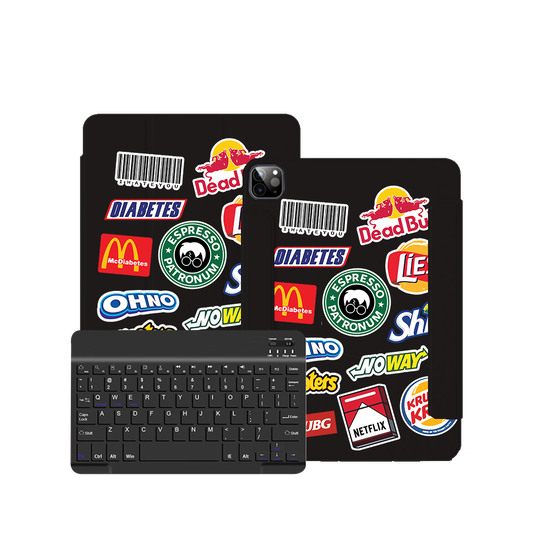 ฝาพับคีย์บอร์ดไร้สายสำหรับ iPad / Android - Food Parody