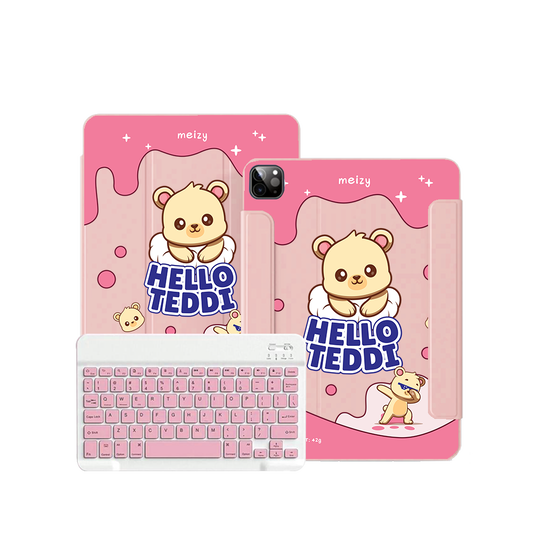 ฝาพับคีย์บอร์ดไร้สายสำหรับ iPad / Android - Hello Teddy 2.0