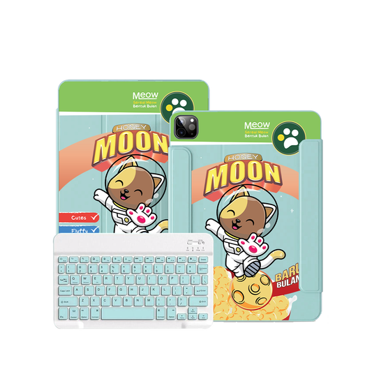 ฝาพับคีย์บอร์ดไร้สายสำหรับ iPad / Android - Honey Moon