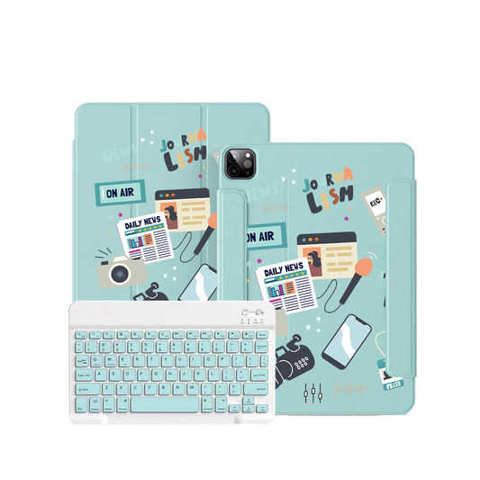 ฝาพับคีย์บอร์ดไร้สายสำหรับ iPad / Android - Journalist
