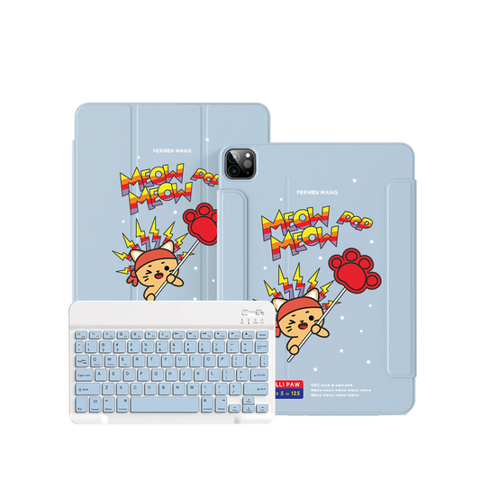 ฝาพับคีย์บอร์ดไร้สายสำหรับ iPad / Android Tab - Meow Pop 1.0