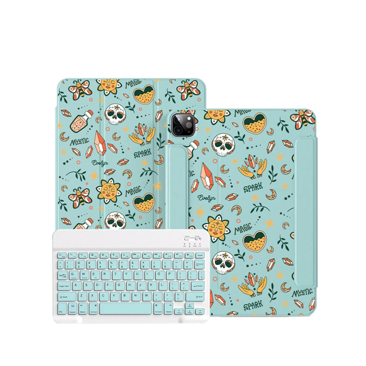 ฝาพับคีย์บอร์ดไร้สายสำหรับ iPad / Android - Mystic