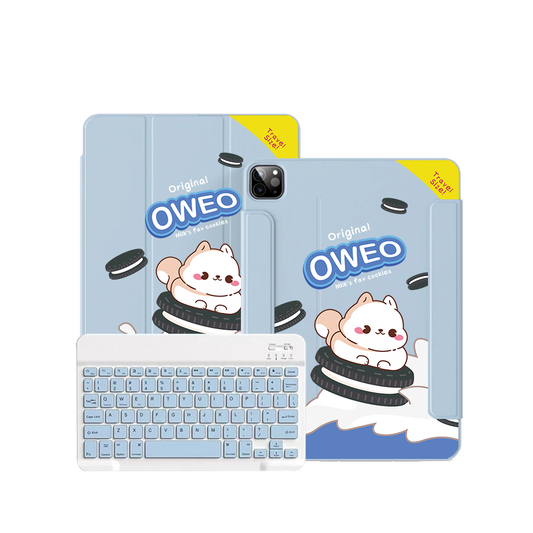 ฝาพับคีย์บอร์ดไร้สายสำหรับ iPad / Android Tab - Oweo Dog