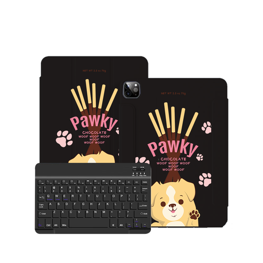 ฝาพับคีย์บอร์ดไร้สายสำหรับ iPad / Android Tab - Pawky Dog