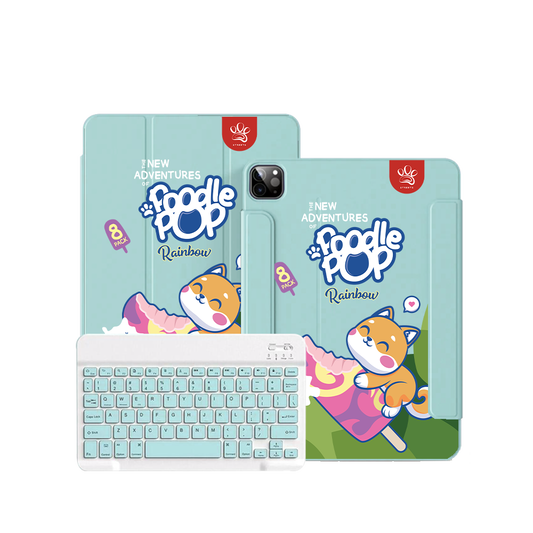 ฝาพับคีย์บอร์ดไร้สายสำหรับ iPad / Android - Poodle Pop
