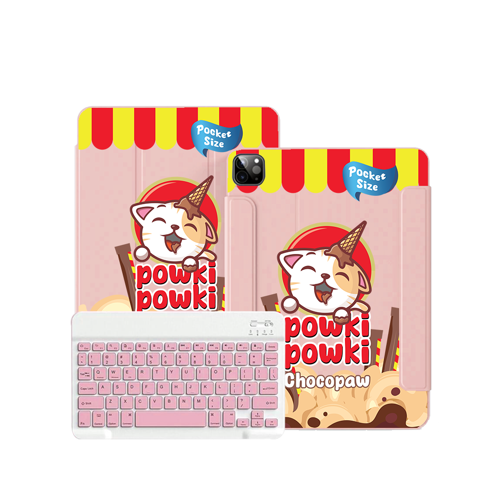 ฝาพับคีย์บอร์ดไร้สายสำหรับ iPad / Android - Powki Powki