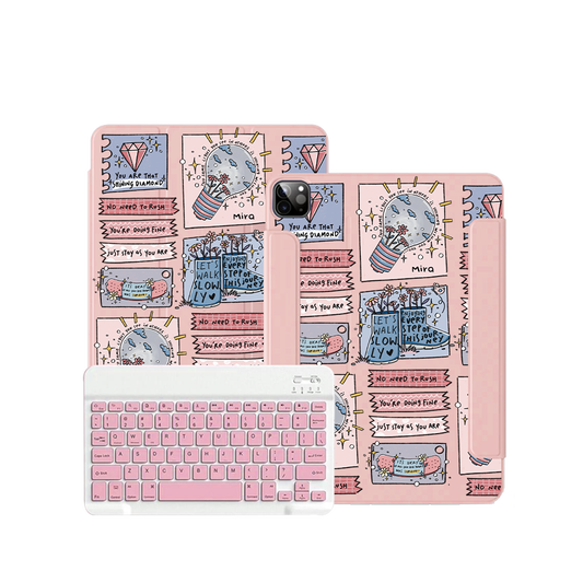 ฝาพับคีย์บอร์ดไร้สายสำหรับ iPad / Android - Shine