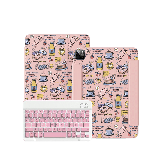ฝาพับคีย์บอร์ดไร้สายสำหรับ iPad / Android - สี Sweets
