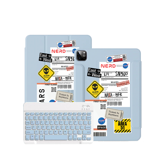 ฝาพับคีย์บอร์ดไร้สายสำหรับ iPad / Android Tab - Ticket to Mars