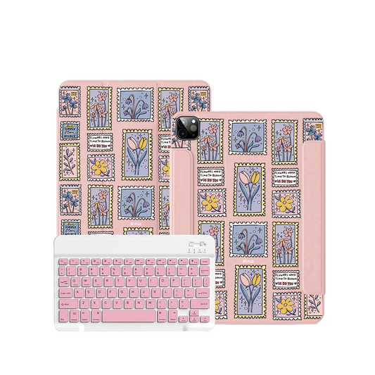 ฝาพับคีย์บอร์ดไร้สายสำหรับ iPad / Android - Time to Bloom