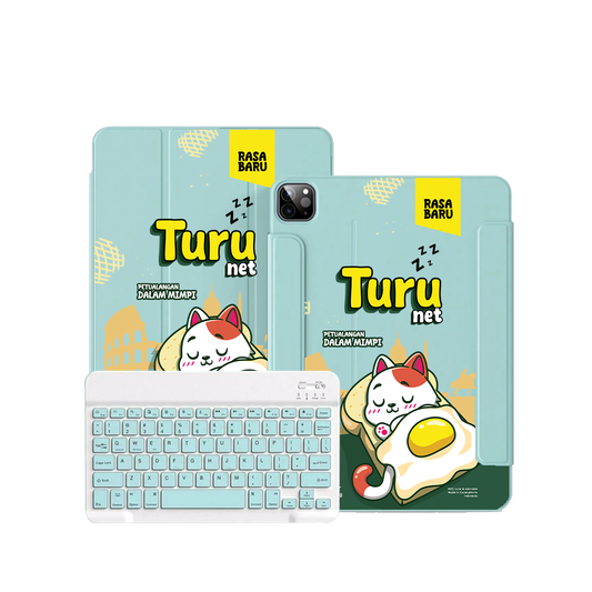 ฝาพับคีย์บอร์ดไร้สายสำหรับ iPad / Android - Turu