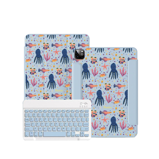 ฝาพับคีย์บอร์ดไร้สายสำหรับ iPad / Android Tab - Underwater Dreams 1.0