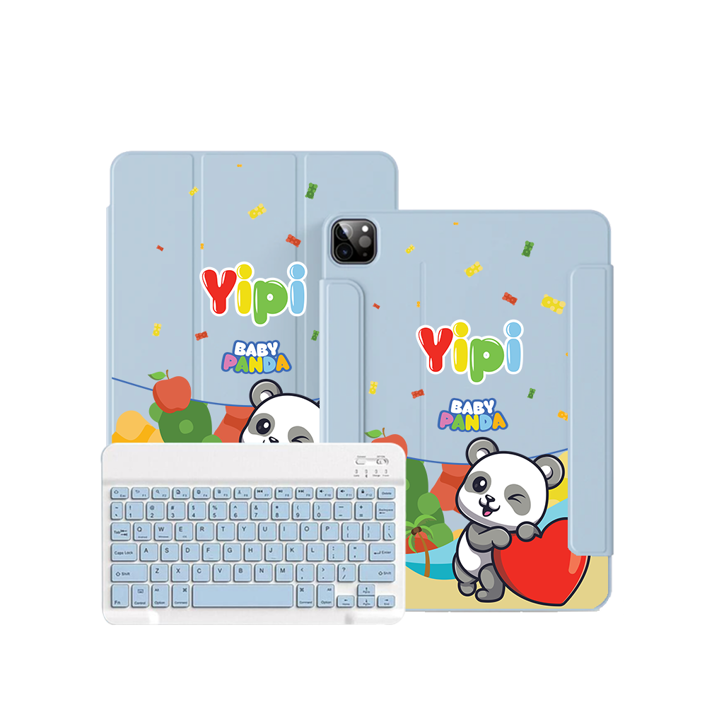 ฝาพับคีย์บอร์ดไร้สายสำหรับ iPad / Android - Yipi Baby Panda