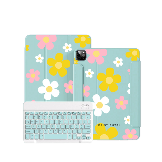 ฝาพับคีย์บอร์ดไร้สายสำหรับ iPad / Android - Daisy Fresh