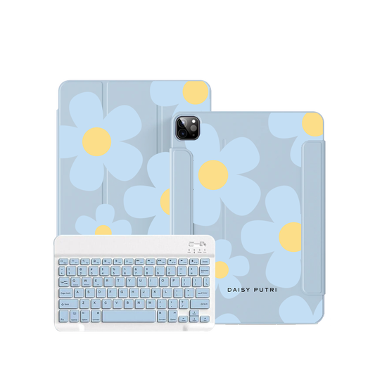 ฝาพับคีย์บอร์ดไร้สายสำหรับ iPad / Android - Daisy Garland