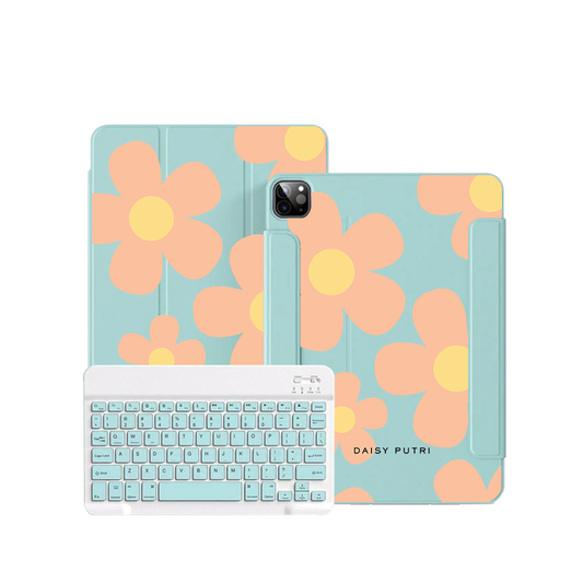 ฝาพับคีย์บอร์ดไร้สายสำหรับ iPad / Android - Daisy Love