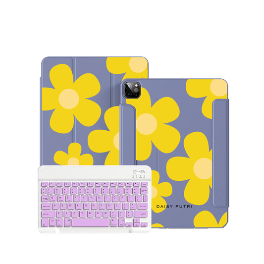 ฝาพับคีย์บอร์ดไร้สายสำหรับ iPad / Android - Daisy Sunshine