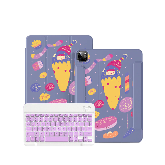 ฝาพับคีย์บอร์ดไร้สายสำหรับ iPad / Android - Dessert Doodle