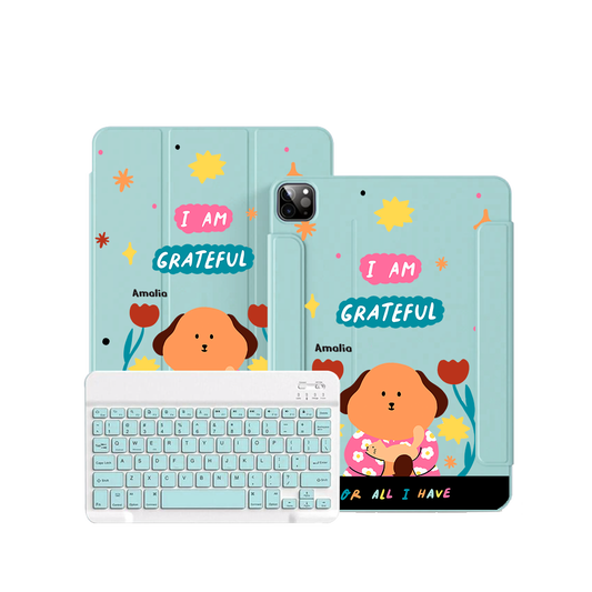 ฝาพับคีย์บอร์ดไร้สายสำหรับ iPad / Android - คิคุกับแมว