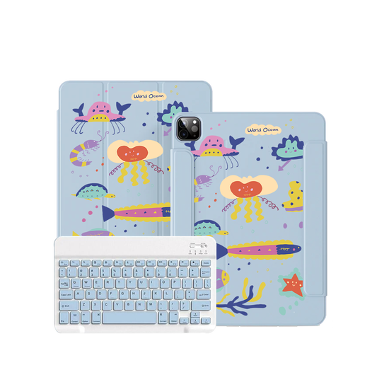ฝาพับคีย์บอร์ดไร้สายสำหรับ iPad / Android - Ocean World