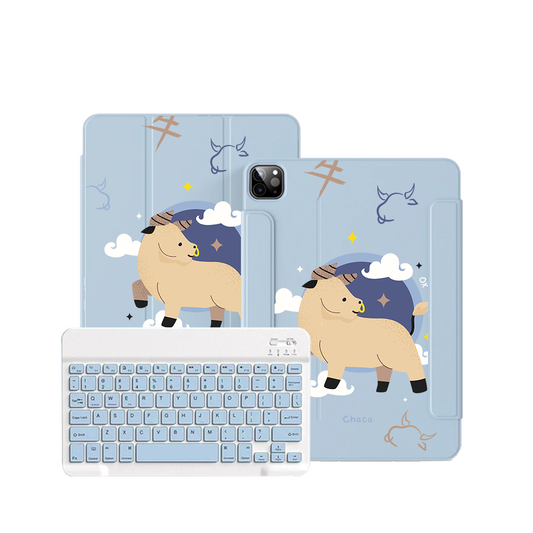 ฝาพับคีย์บอร์ดไร้สายสำหรับ iPad / Android - ราศีฉลู (นักษัตรจีน)