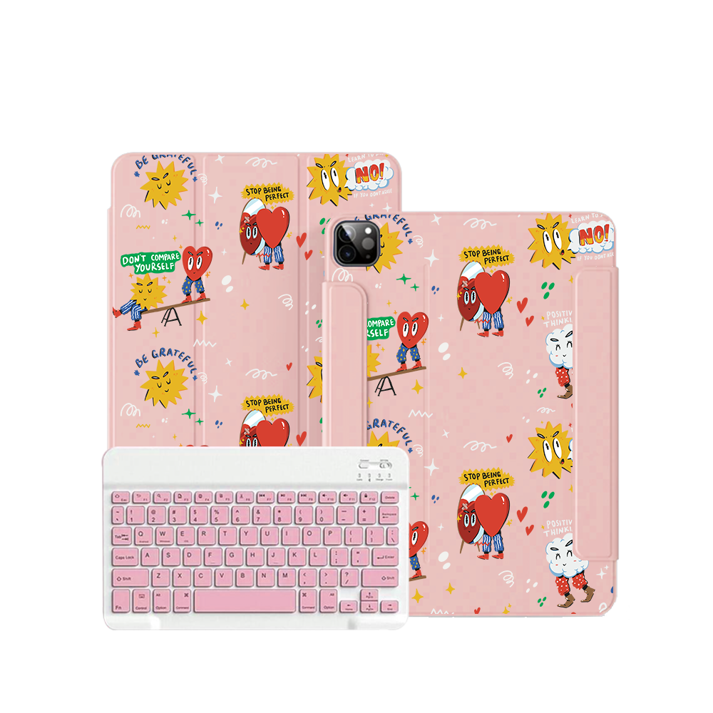 ฝาพับคีย์บอร์ดไร้สายสำหรับ iPad / Android Tab - Selfless Love 2.0