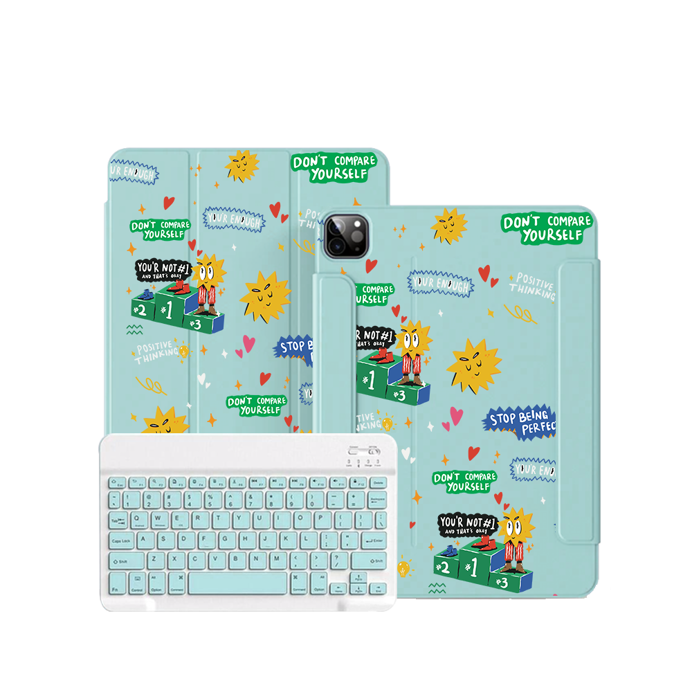 ฝาพับคีย์บอร์ดไร้สายสำหรับ iPad / Android Tab - Selfless Love 4.0