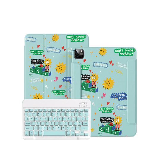 ฝาพับคีย์บอร์ดไร้สายสำหรับ iPad / Android Tab - Selfless Love 4.0