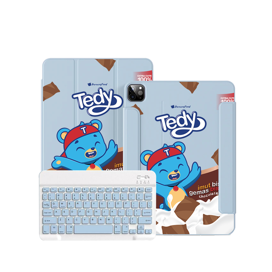 ฝาพับคีย์บอร์ดไร้สายสำหรับ iPad / Android - Tedy