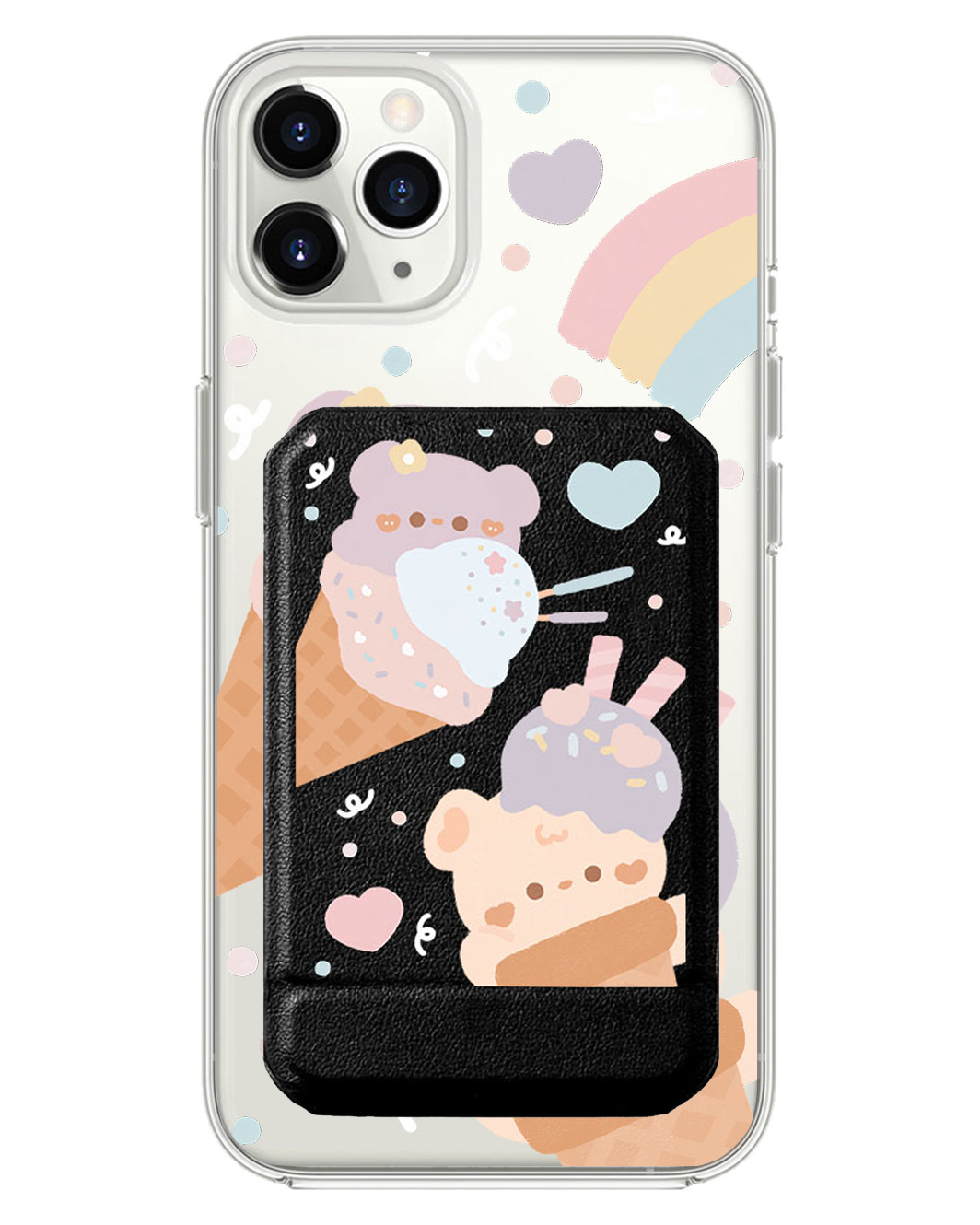 iPhone Magnetic Multifold Wallet - Ice Cream for Teddy