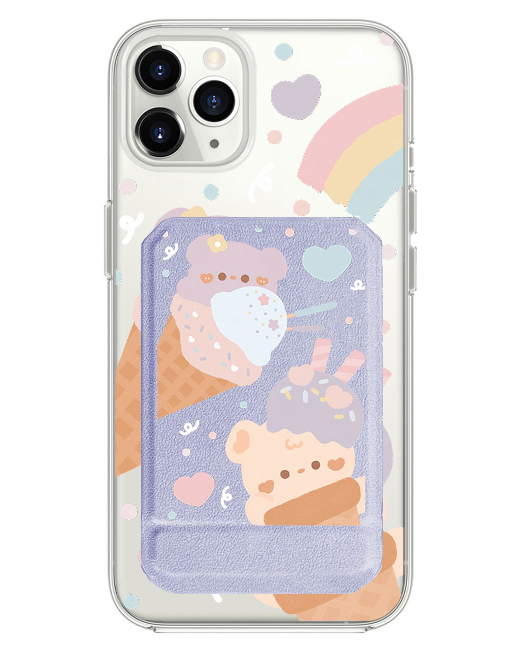 iPhone Magnetic Multifold Wallet - Ice Cream for Teddy