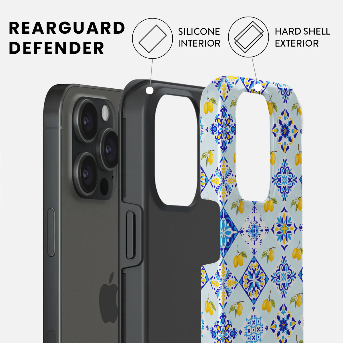 iPhone Rearguard Defender - ลายดอกไม้บารอคโค