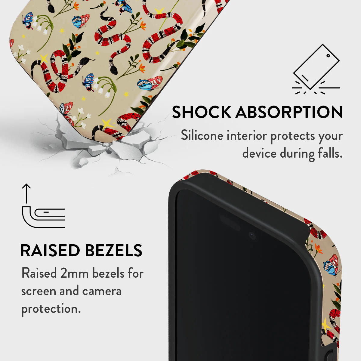 iPhone Rearguard Defender - Flowery Faces