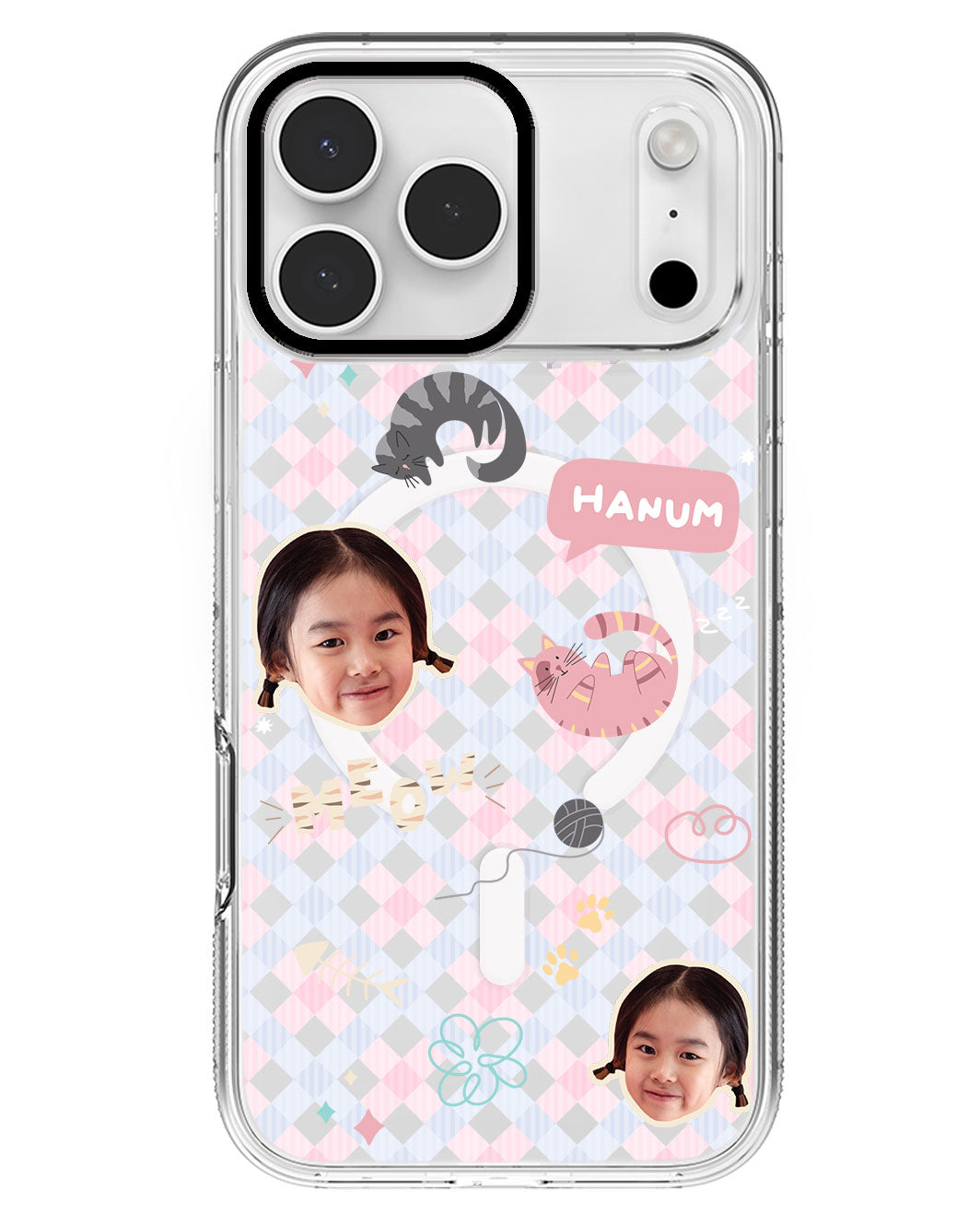 iPhone Rearguard MagSwap - Face Grid Kitty