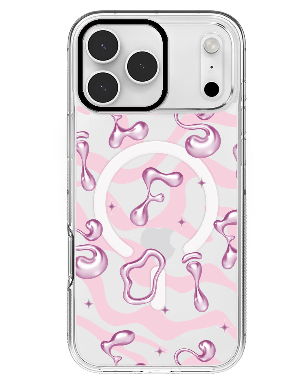 iPhone Rearguard MagSwap - Pink Chrome Monogram