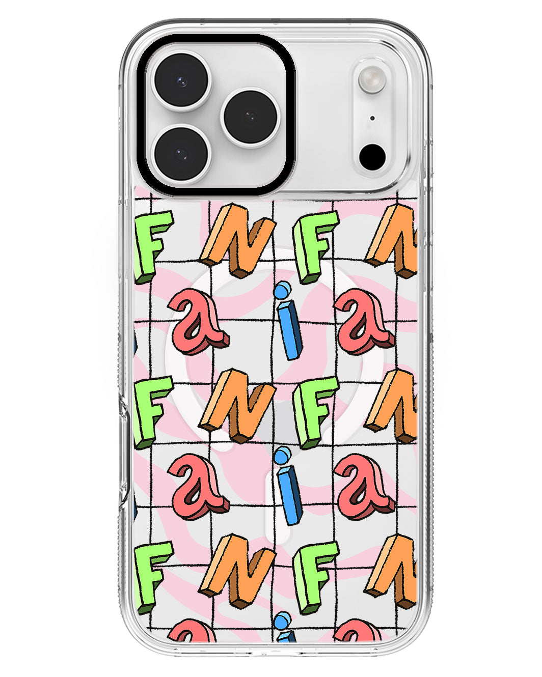 iPhone Rearguard MagSwap - Playful Monogram