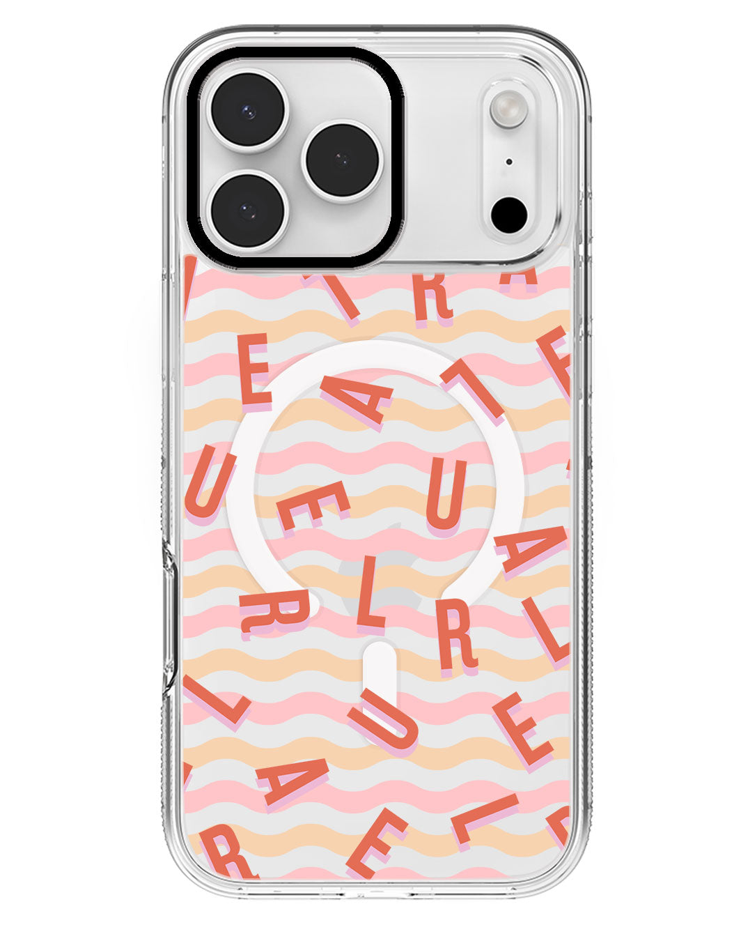 iPhone Rearguard MagSwap - CUSTOM MONOGRAM 1.0 Coral
