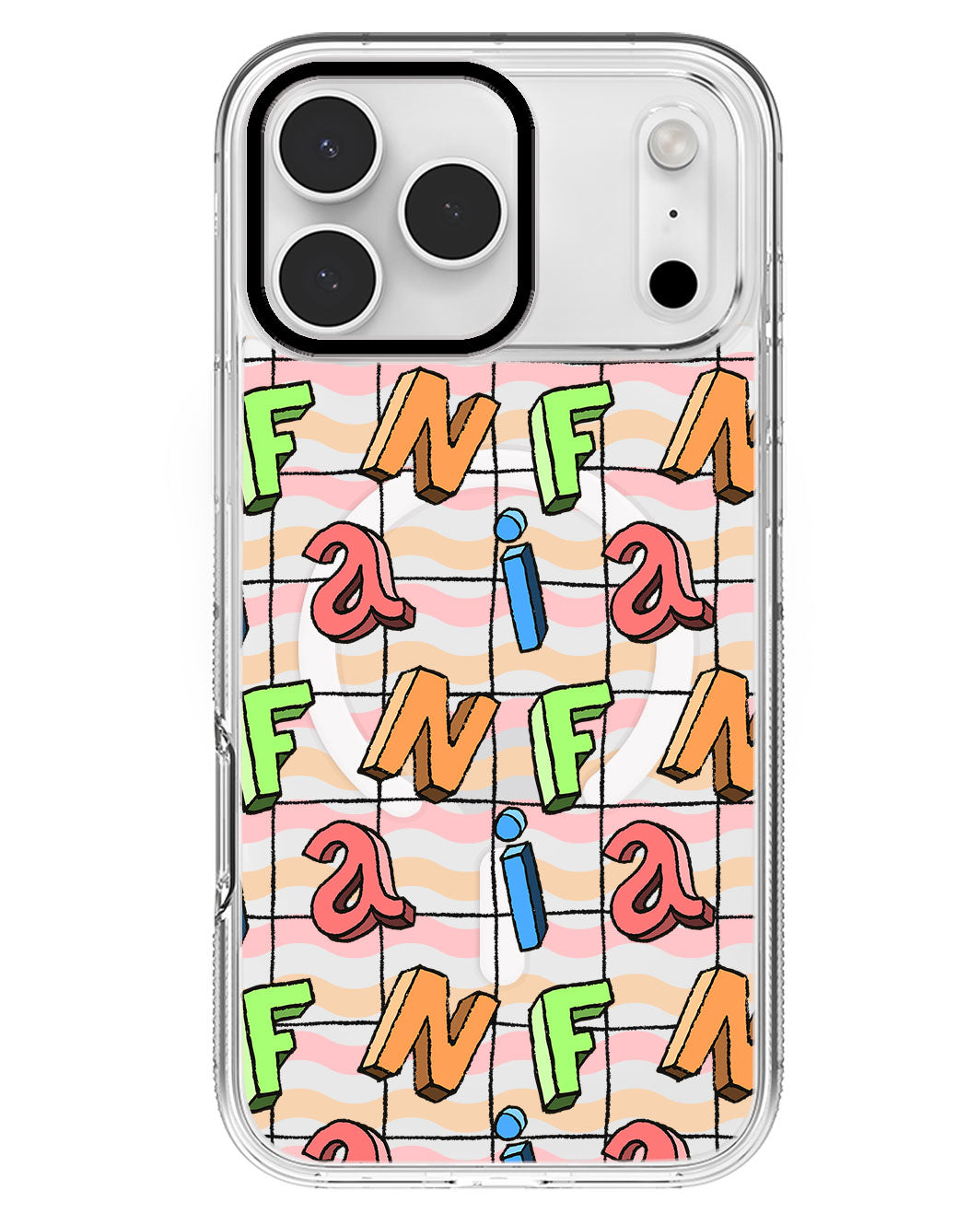 iPhone Rearguard MagSwap - Playful Monogram