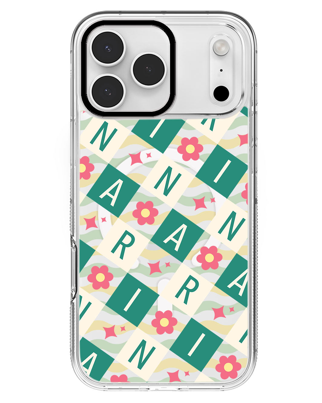 iPhone Rearguard MagSwap - CUSTOM MONOGRAM 3.0 Flower Grid 4.0
