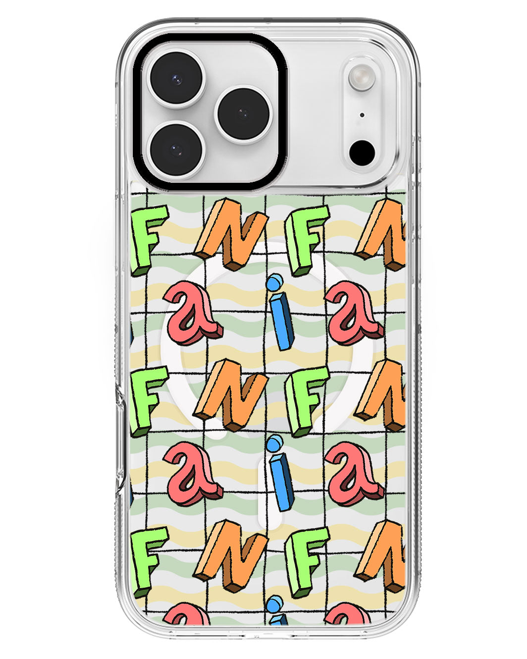 iPhone Rearguard MagSwap - Playful Monogram