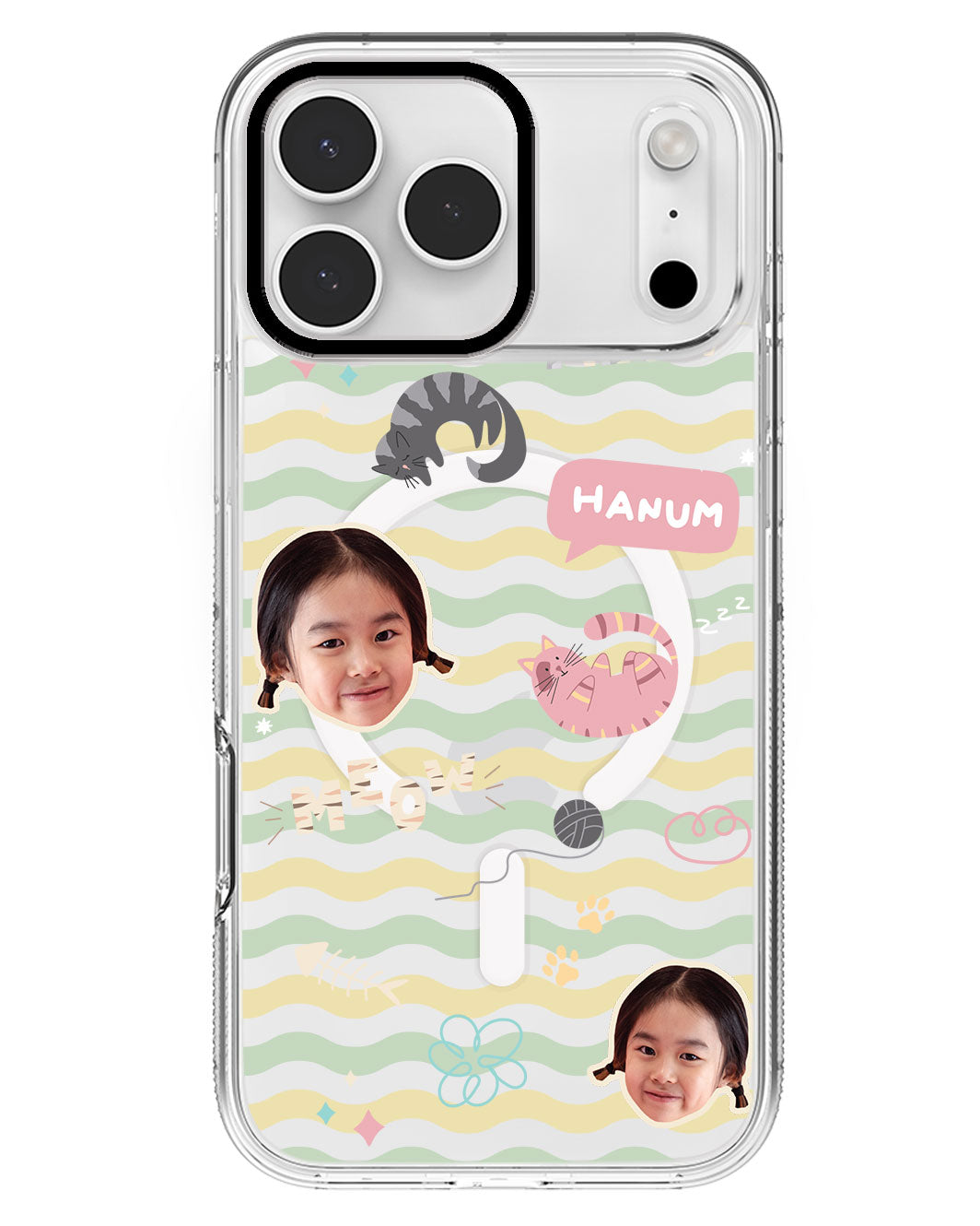 iPhone Rearguard MagSwap - Face Grid Kitty