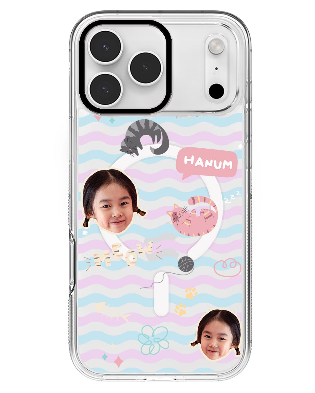 iPhone Rearguard MagSwap - Face Grid Kitty