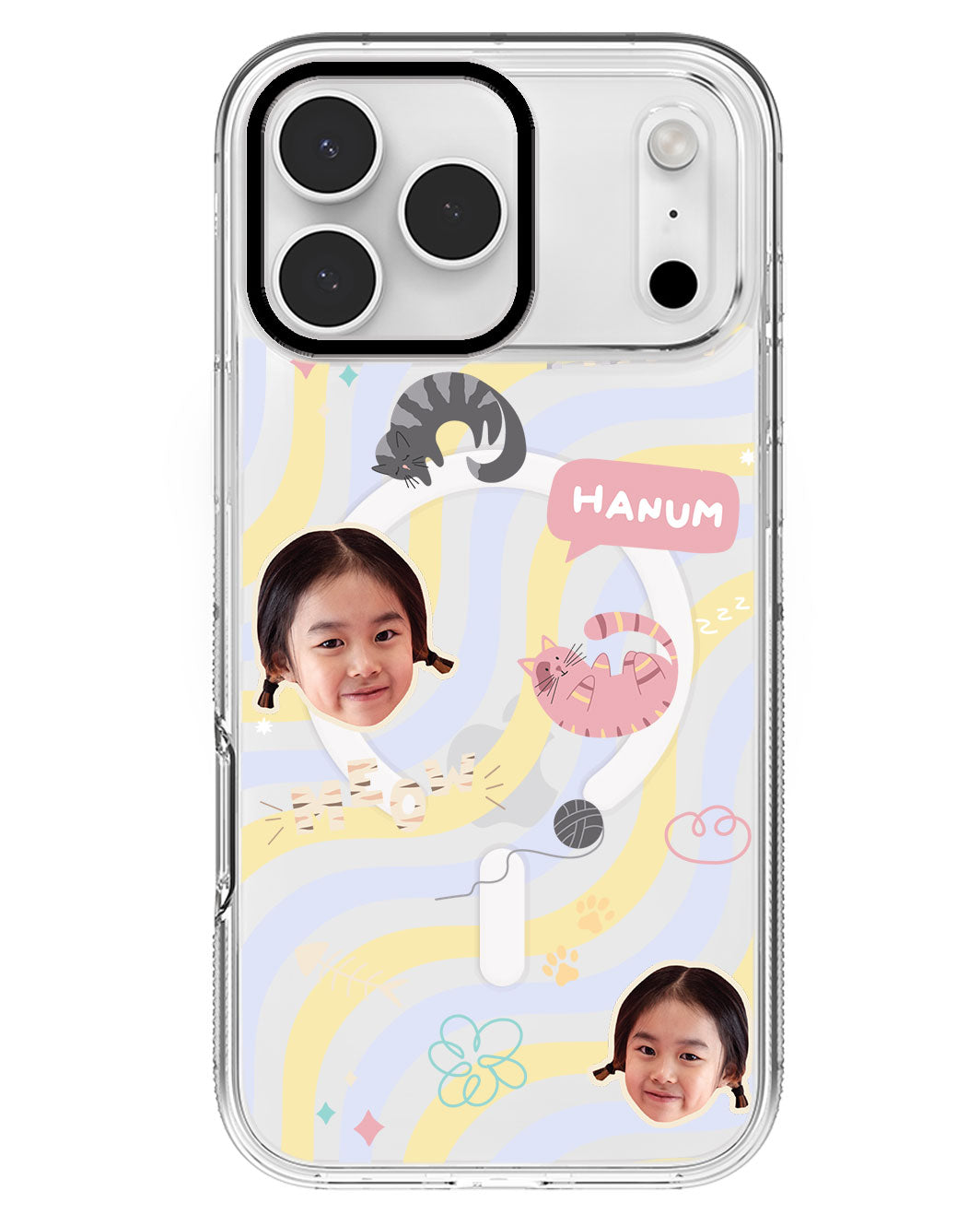 iPhone Rearguard MagSwap - Face Grid Kitty