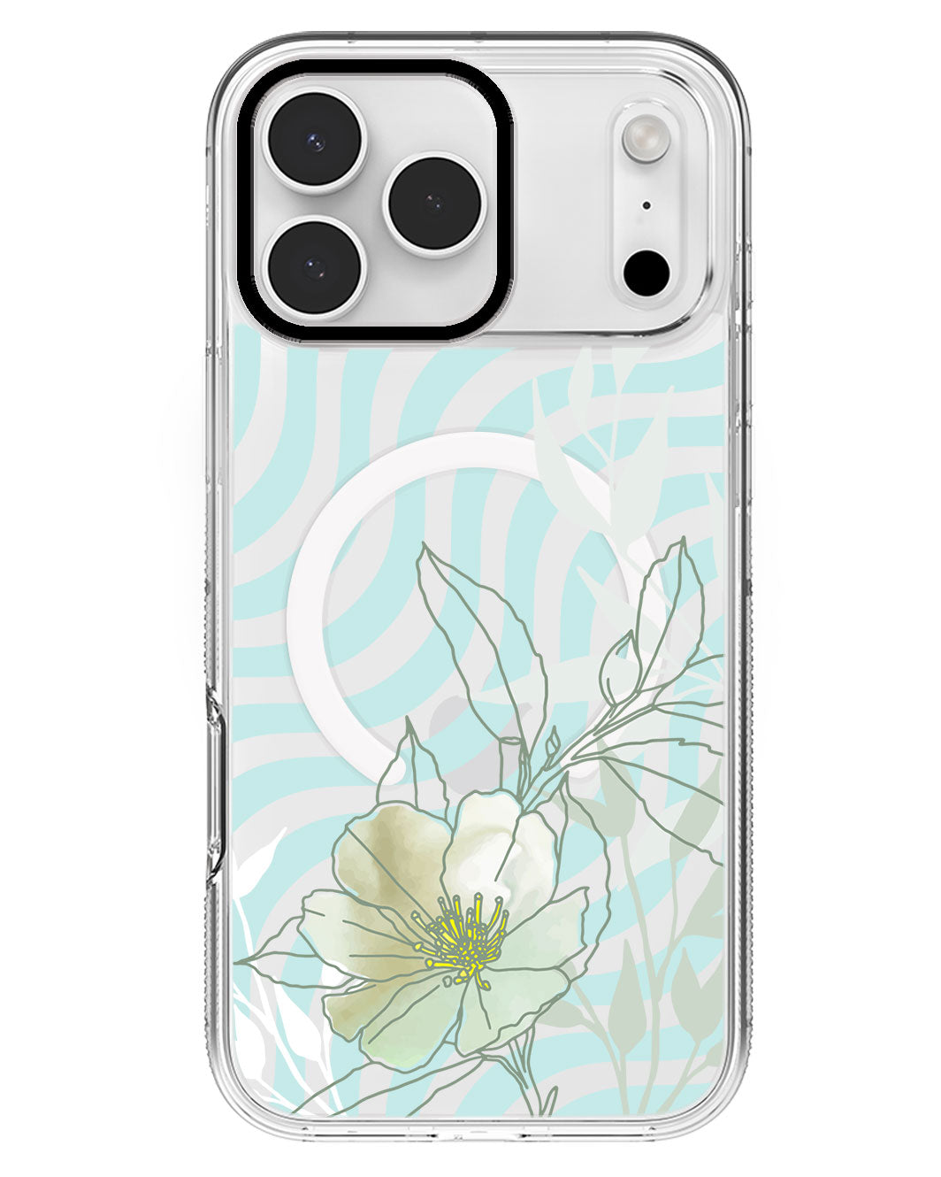 iPhone Rearguard MagSwap - Greenmint Lily