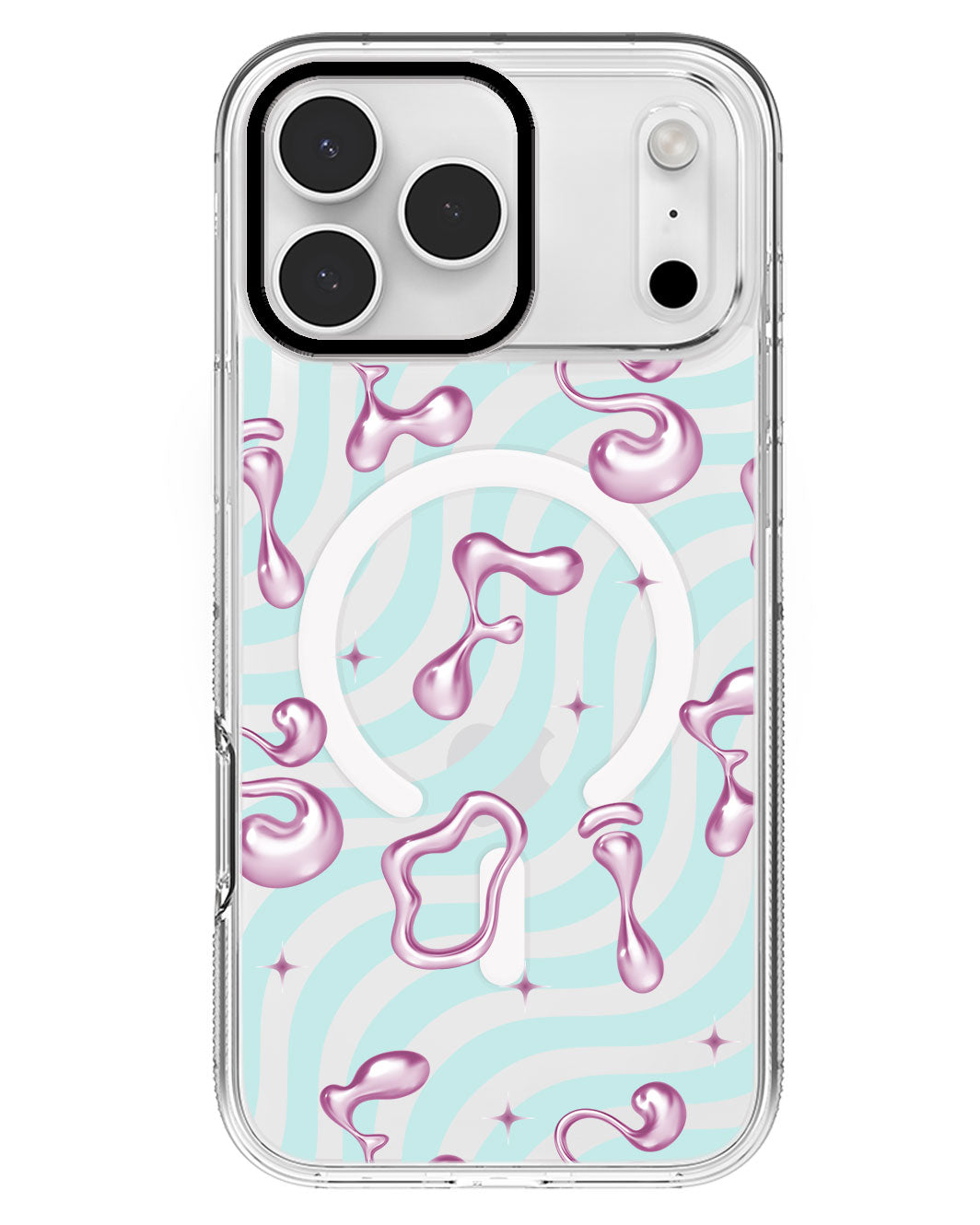 iPhone Rearguard MagSwap - Pink Chrome Monogram