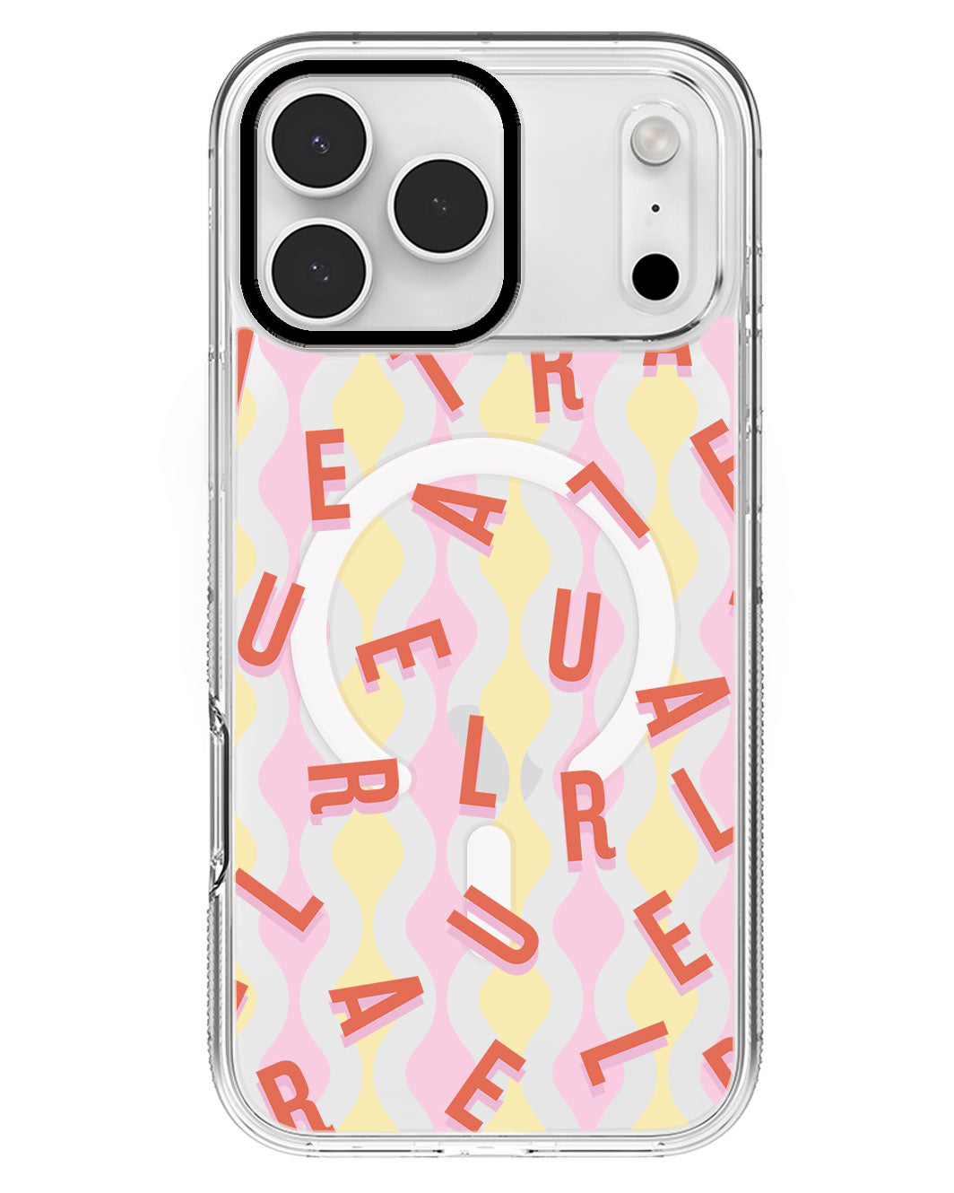iPhone Rearguard MagSwap - CUSTOM MONOGRAM 1.0 Coral