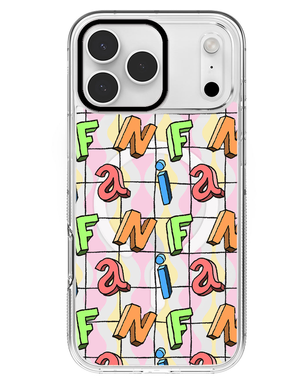 iPhone Rearguard MagSwap - Playful Monogram