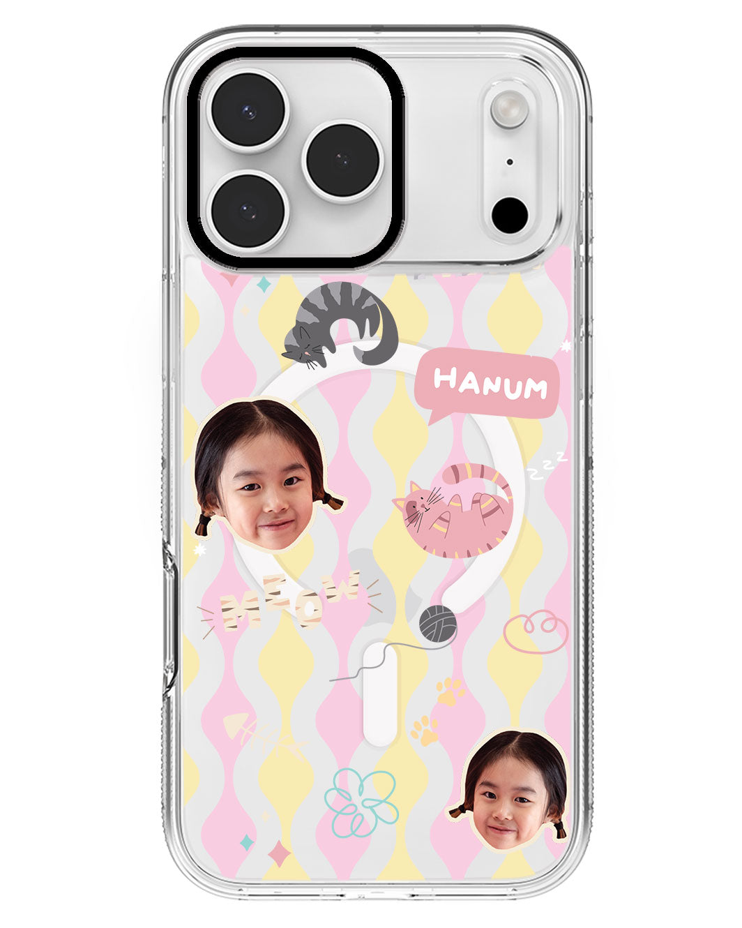 iPhone Rearguard MagSwap - Face Grid Kitty