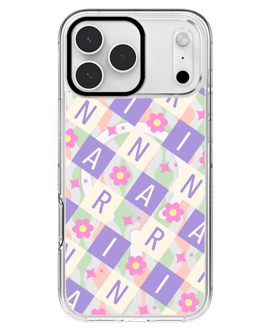 iPhone Rearguard MagSwap - CUSTOM MONOGRAM 3.0 Flower Grid 3.0